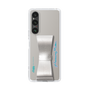 Slim Protection Case - STAND & RING RIBBON Silver［ HATSUNE MIKU - Ribbon - Logo ］