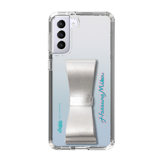 Slim Protection Case - STAND & RING RIBBON Silver［ HATSUNE MIKU - Ribbon - Logo ］
