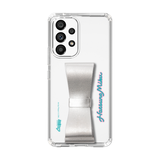 Slim Protection Case - STAND & RING RIBBON Silver［ HATSUNE MIKU - Ribbon - Logo ］