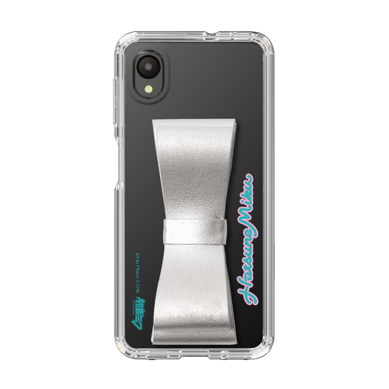 Slim Protection Case - STAND & RING RIBBON Silver［ HATSUNE MIKU - Ribbon - Logo ］