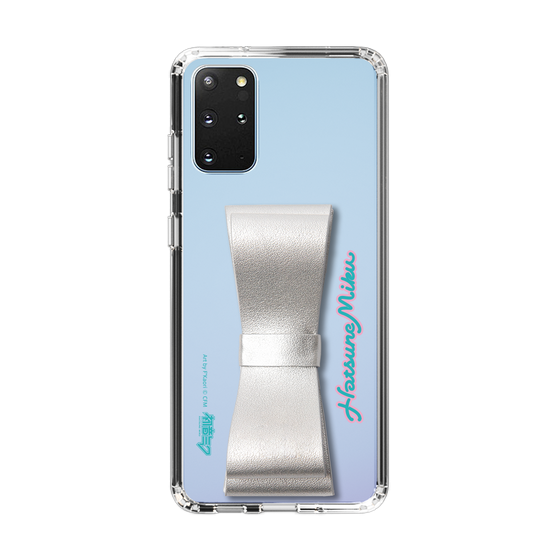 Slim Protection Case - STAND & RING RIBBON Silver［ HATSUNE MIKU - Ribbon - Logo ］