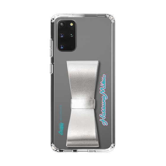 Slim Protection Case - STAND & RING RIBBON Silver［ HATSUNE MIKU - Ribbon - Logo ］