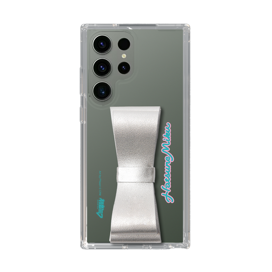 Slim Protection Case - STAND & RING RIBBON Silver［ HATSUNE MIKU - Ribbon - Logo ］