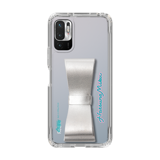 Slim Protection Case - STAND & RING RIBBON Silver［ HATSUNE MIKU - Ribbon - Logo ］