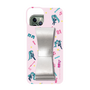 Slim Protection Case - STAND & RING RIBBON Silver［ HATSUNE MIKU - Ribbon - Instrumental - Pink ］
