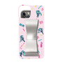 Slim Protection Case - STAND & RING RIBBON Silver［ HATSUNE MIKU - Ribbon - Instrumental - Pink ］