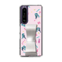 Slim Protection Case - STAND & RING RIBBON Silver［ HATSUNE MIKU - Ribbon - Instrumental - Pink ］