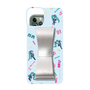 Slim Protection Case - STAND & RING RIBBON Silver［ HATSUNE MIKU - Ribbon - Instrumental - Blue ］