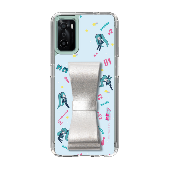 Slim Protection Case - STAND & RING RIBBON Silver［ HATSUNE MIKU - Ribbon - Instrumental - Blue ］