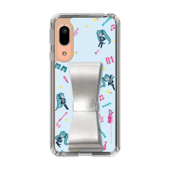 Slim Protection Case - STAND & RING RIBBON Silver［ HATSUNE MIKU - Ribbon - Instrumental - Blue ］
