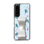 Slim Protection Case - STAND & RING RIBBON Silver［ HATSUNE MIKU - Ribbon - Instrumental - Blue ］