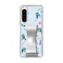 Slim Protection Case - STAND & RING RIBBON Silver［ HATSUNE MIKU - Ribbon - Instrumental - Blue ］