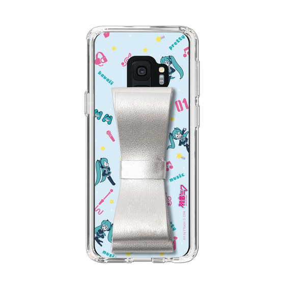 Slim Protection Case - STAND & RING RIBBON Silver［ HATSUNE MIKU - Ribbon - Instrumental - Blue ］