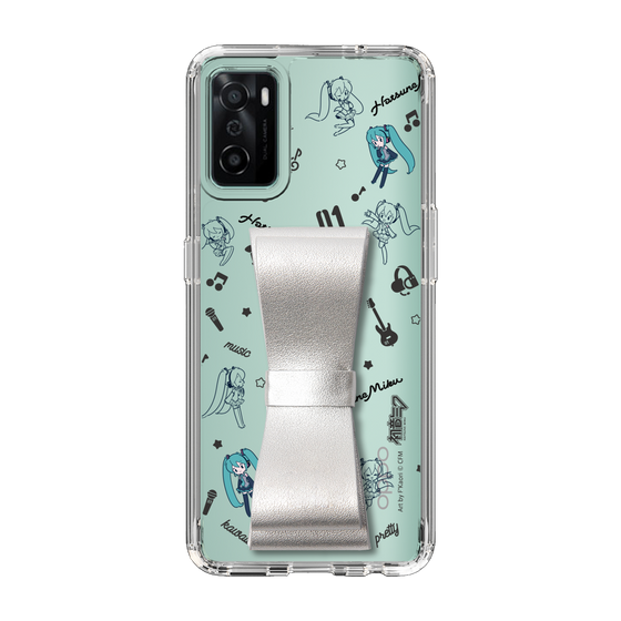 Slim Protection Case - STAND & RING RIBBON Silver［ HATSUNE MIKU - Ribbon - Instrumental - Monochrome ］