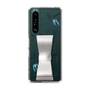 Slim Protection Case - STAND & RING RIBBON Silver［ HATSUNE MIKU - Ribbon - Instrumental - Monochrome ］