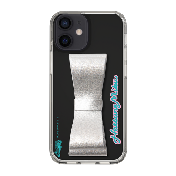 Slim Protection Case - STAND & RING RIBBON Silver［ HATSUNE MIKU - Ribbon - Logo ］