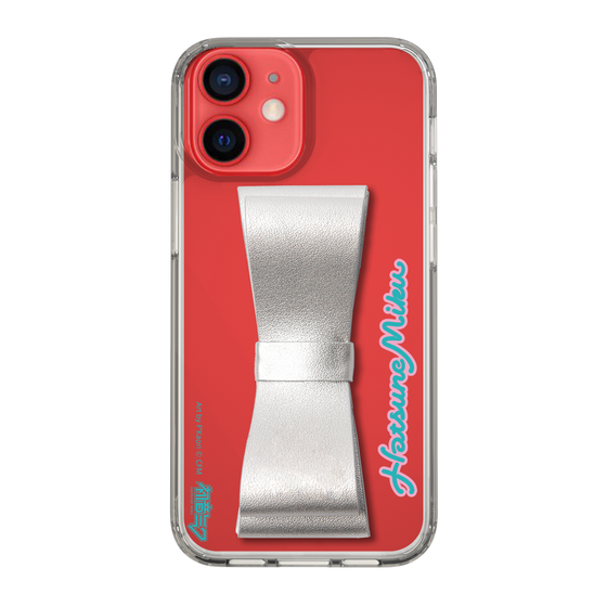 Slim Protection Case - STAND & RING RIBBON Silver［ HATSUNE MIKU - Ribbon - Logo ］