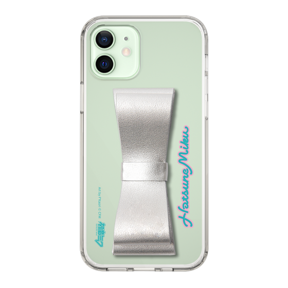 Slim Protection Case - STAND & RING RIBBON Silver［ HATSUNE MIKU - Ribbon - Logo ］
