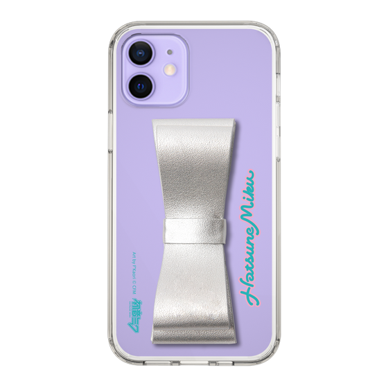 Slim Protection Case - STAND & RING RIBBON Silver［ HATSUNE MIKU - Ribbon - Logo ］