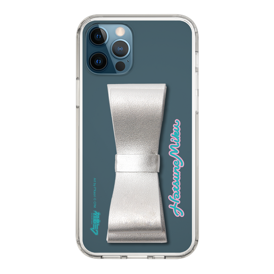 Slim Protection Case - STAND & RING RIBBON Silver［ HATSUNE MIKU - Ribbon - Logo ］