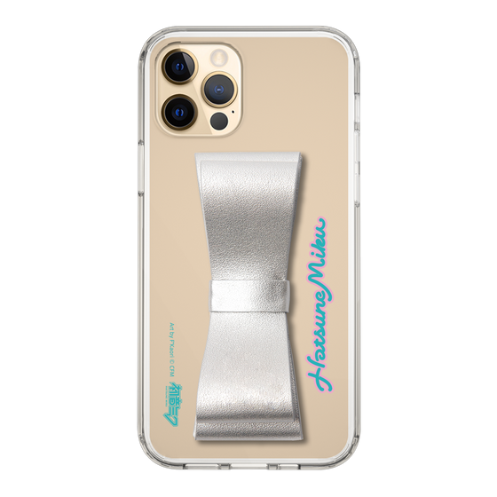 Slim Protection Case - STAND & RING RIBBON Silver［ HATSUNE MIKU - Ribbon - Logo ］