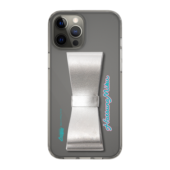 Slim Protection Case - STAND & RING RIBBON Silver［ HATSUNE MIKU - Ribbon - Logo ］