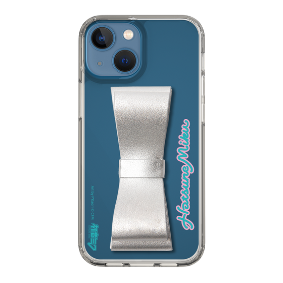 Slim Protection Case - STAND & RING RIBBON Silver［ HATSUNE MIKU - Ribbon - Logo ］