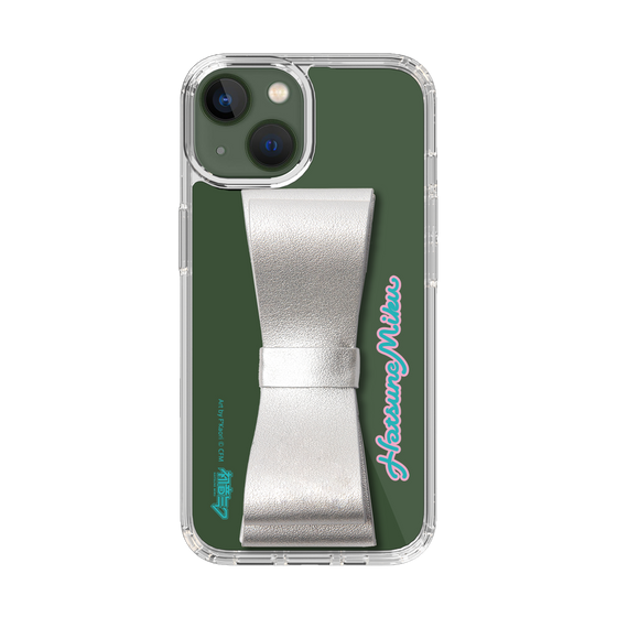 Slim Protection Case - STAND & RING RIBBON Silver［ HATSUNE MIKU - Ribbon - Logo ］
