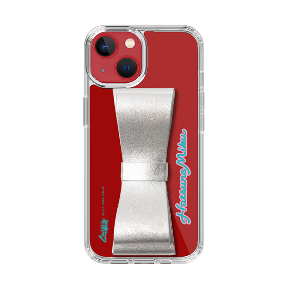 Slim Protection Case - STAND & RING RIBBON Silver［ HATSUNE MIKU - Ribbon - Logo ］