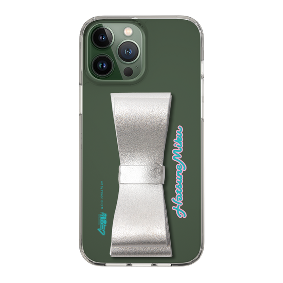 Slim Protection Case - STAND & RING RIBBON Silver［ HATSUNE MIKU - Ribbon - Logo ］