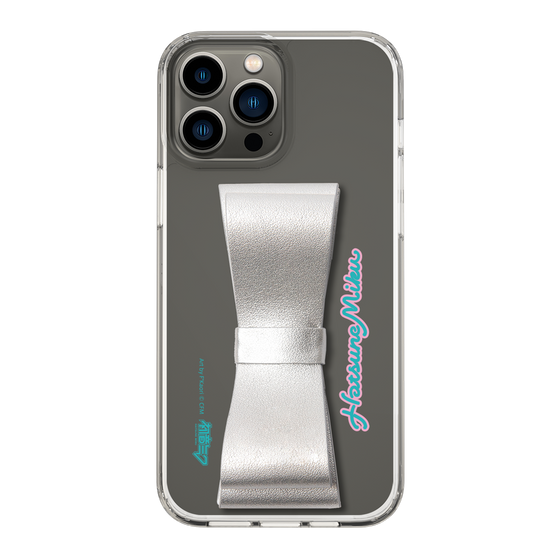 Slim Protection Case - STAND & RING RIBBON Silver［ HATSUNE MIKU - Ribbon - Logo ］