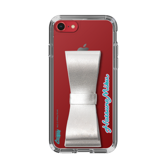 Slim Protection Case - STAND & RING RIBBON Silver［ HATSUNE MIKU - Ribbon - Logo ］
