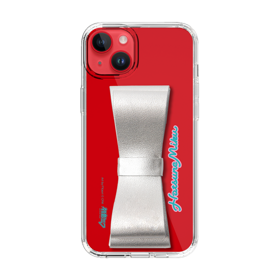 Slim Protection Case - STAND & RING RIBBON Silver［ HATSUNE MIKU - Ribbon - Logo ］