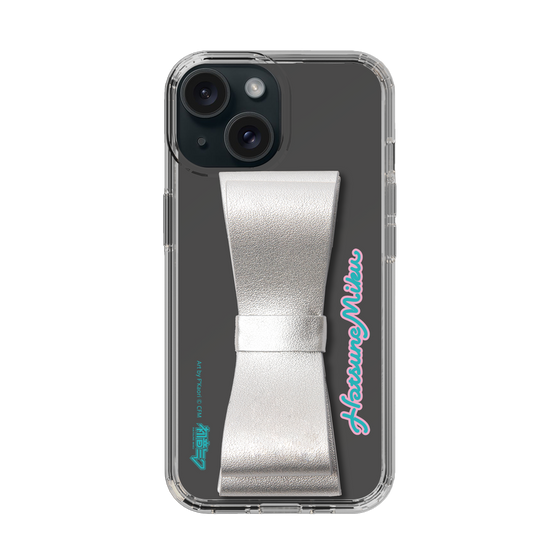 Slim Protection Case - STAND & RING RIBBON Silver［ HATSUNE MIKU - Ribbon - Logo ］