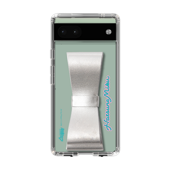 Slim Protection Case - STAND & RING RIBBON Silver［ HATSUNE MIKU - Ribbon - Logo ］