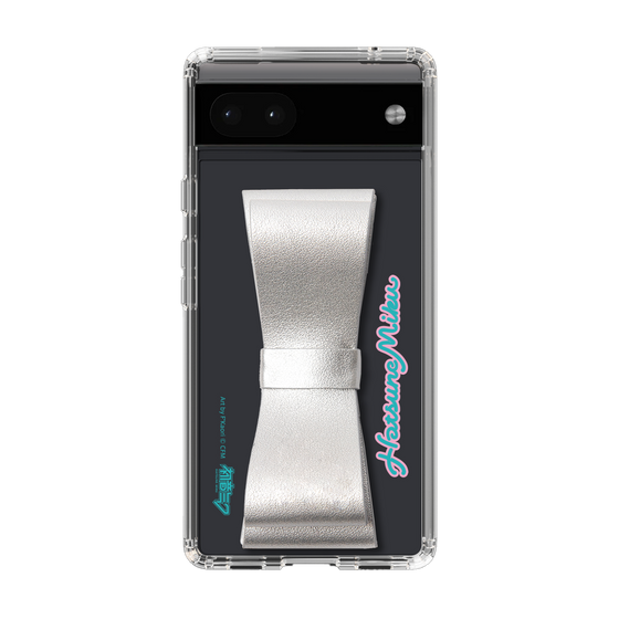Slim Protection Case - STAND & RING RIBBON Silver［ HATSUNE MIKU - Ribbon - Logo ］