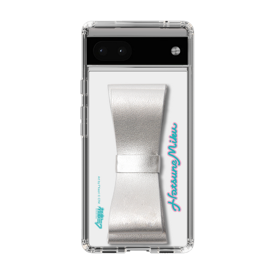 Slim Protection Case - STAND & RING RIBBON Silver［ HATSUNE MIKU - Ribbon - Logo ］