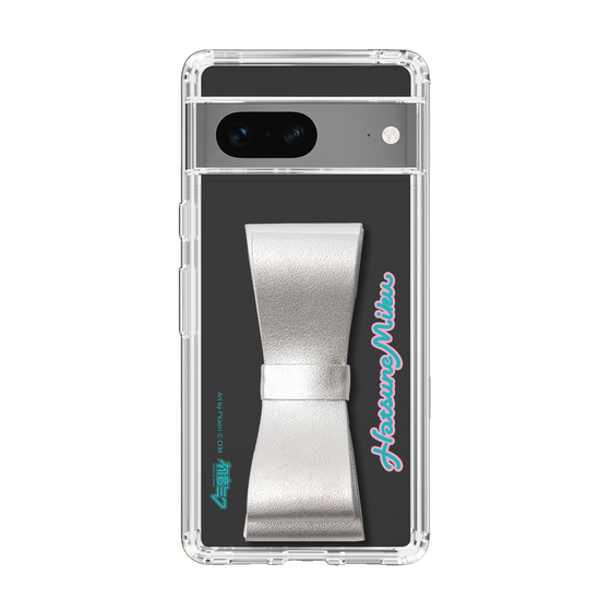 Slim Protection Case - STAND & RING RIBBON Silver［ HATSUNE MIKU - Ribbon - Logo ］
