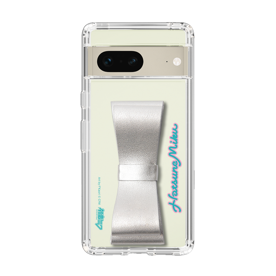 Slim Protection Case - STAND & RING RIBBON Silver［ HATSUNE MIKU - Ribbon - Logo ］