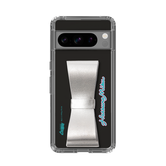 Slim Protection Case - STAND & RING RIBBON Silver［ HATSUNE MIKU - Ribbon - Logo ］