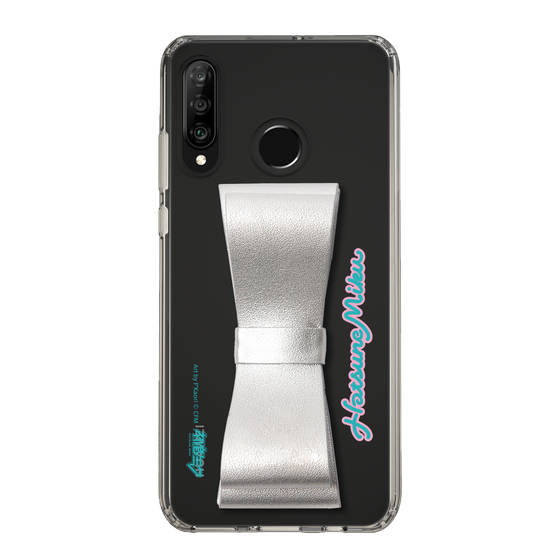 Slim Protection Case - STAND & RING RIBBON Silver［ HATSUNE MIKU - Ribbon - Logo ］