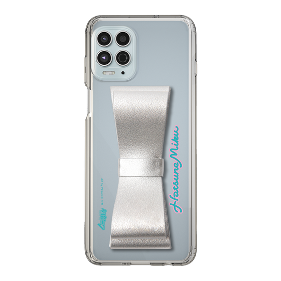 Slim Protection Case - STAND & RING RIBBON Silver［ HATSUNE MIKU - Ribbon - Logo ］