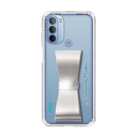 Slim Protection Case - STAND & RING RIBBON Silver［ HATSUNE MIKU - Ribbon - Logo ］