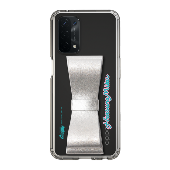 Slim Protection Case - STAND & RING RIBBON Silver［ HATSUNE MIKU - Ribbon - Logo ］
