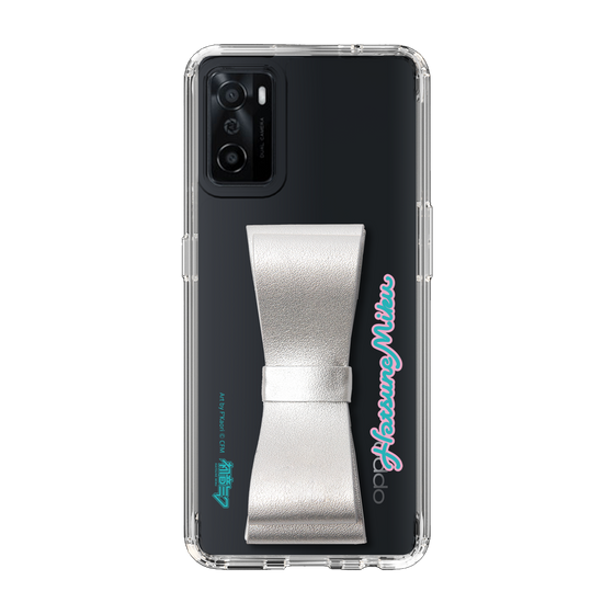 Slim Protection Case - STAND & RING RIBBON Silver［ HATSUNE MIKU - Ribbon - Logo ］