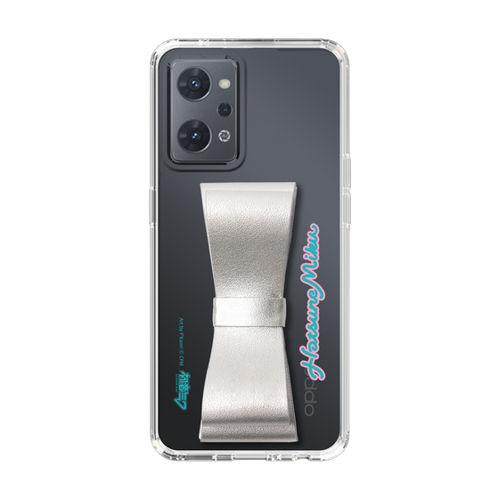 Slim Protection Case - STAND & RING RIBBON Silver［ HATSUNE MIKU - Ribbon - Logo ］