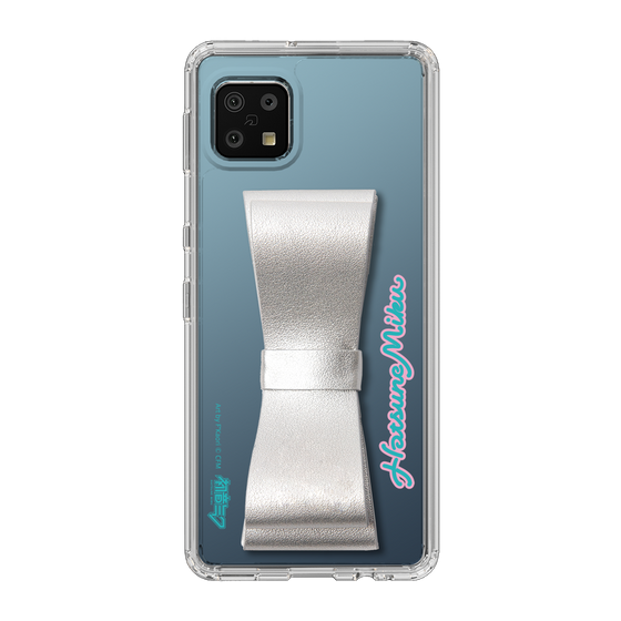 Slim Protection Case - STAND & RING RIBBON Silver［ HATSUNE MIKU - Ribbon - Logo ］