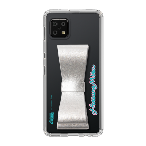 Slim Protection Case - STAND & RING RIBBON Silver［ HATSUNE MIKU - Ribbon - Logo ］