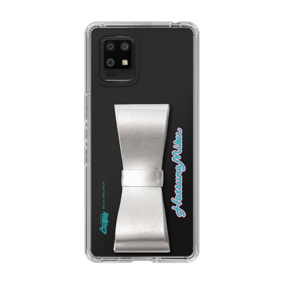 Slim Protection Case - STAND & RING RIBBON Silver［ HATSUNE MIKU - Ribbon - Logo ］