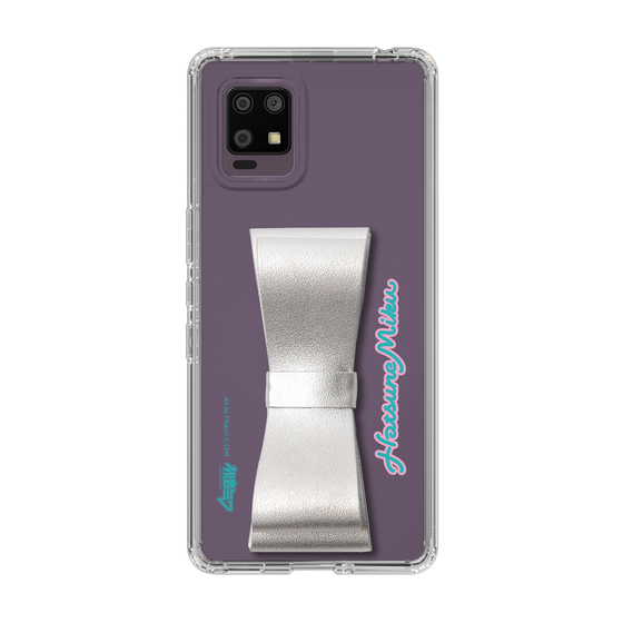 Slim Protection Case - STAND & RING RIBBON Silver［ HATSUNE MIKU - Ribbon - Logo ］